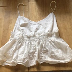 Anine bing white peplum crop top